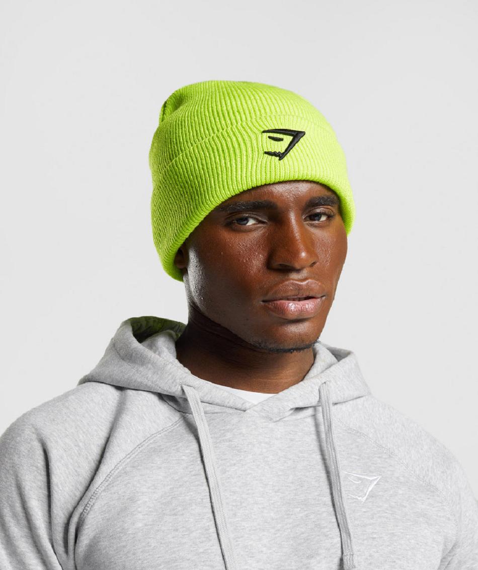 Sombreros Gymshark Sharkhead Beanie Accessories Verde | CO 4186DFM